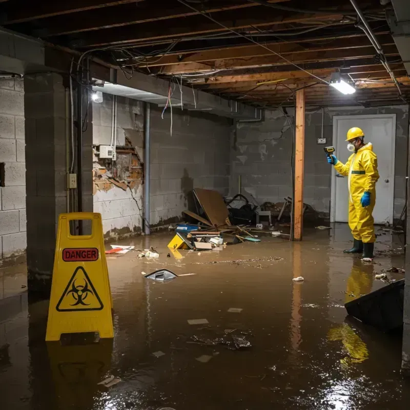 Flooded Basement Electrical Hazard in Pell Lake, WI Property